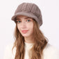 Cable Knit Brim Beanie Faux Fur Lined Warm Winter Hat