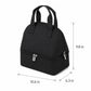 Double Compartment Insulated Lunch Bag with Top Handle and Zipper Closure