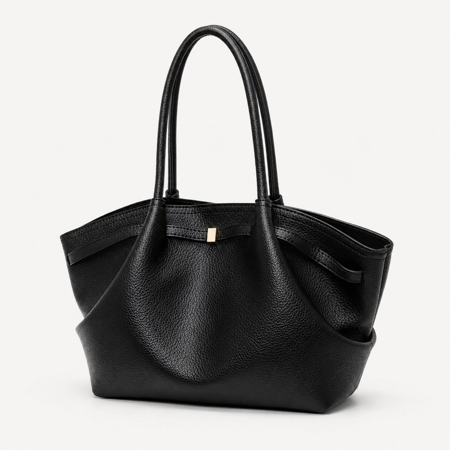 Large Capacity Pleated Shoulder Tote Bag