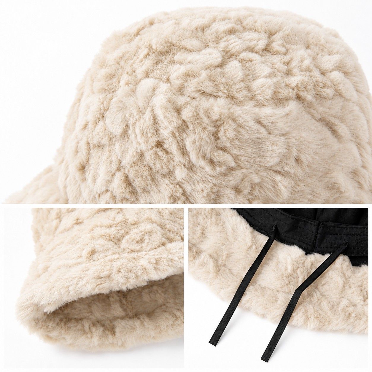 Plush Bucket Hat Soft Fuzzy Teddy Winter Casual Fashion Hat