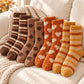 Warm Tone Fuzzy Crew Socks 4-Pair Set US 5-10.5