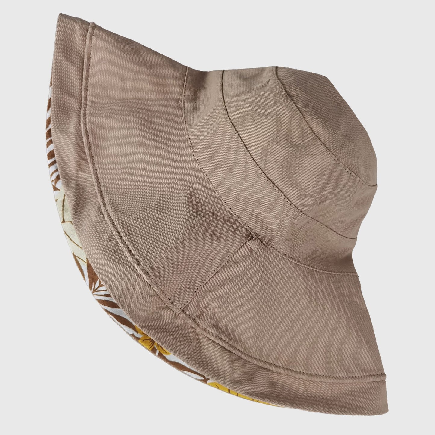 Women's 2-in-1 Double-Sided Bucket Hat with Floral & Solid Design