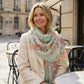 Floral Print Chiffon Scarf Lightweight Sheer Beach Shawl Wrap 63¡Á19.5 Inches