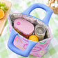 Printed Lunch Tote Bag with Padded Handles and Zipper Closure