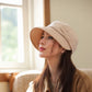 Wide Brim Bucket Hat with Side Bow Detail and Structured Crown