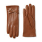Faux Leather Winter Gloves with Crisscross Wrist Strap and Full Finger Design 9.4 x 3.3in