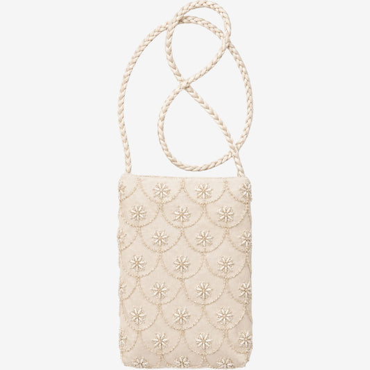 Beaded Embroidered Shoulder and Crossbody Bag for Elegant Occasions