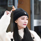 Knit Beanie with Reindeer Antlers - Festive Winter Hat