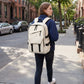Large Laptop Backpack with Front Flap Pocket Buckle Straps Side Pockets and Padded Shoulder Straps