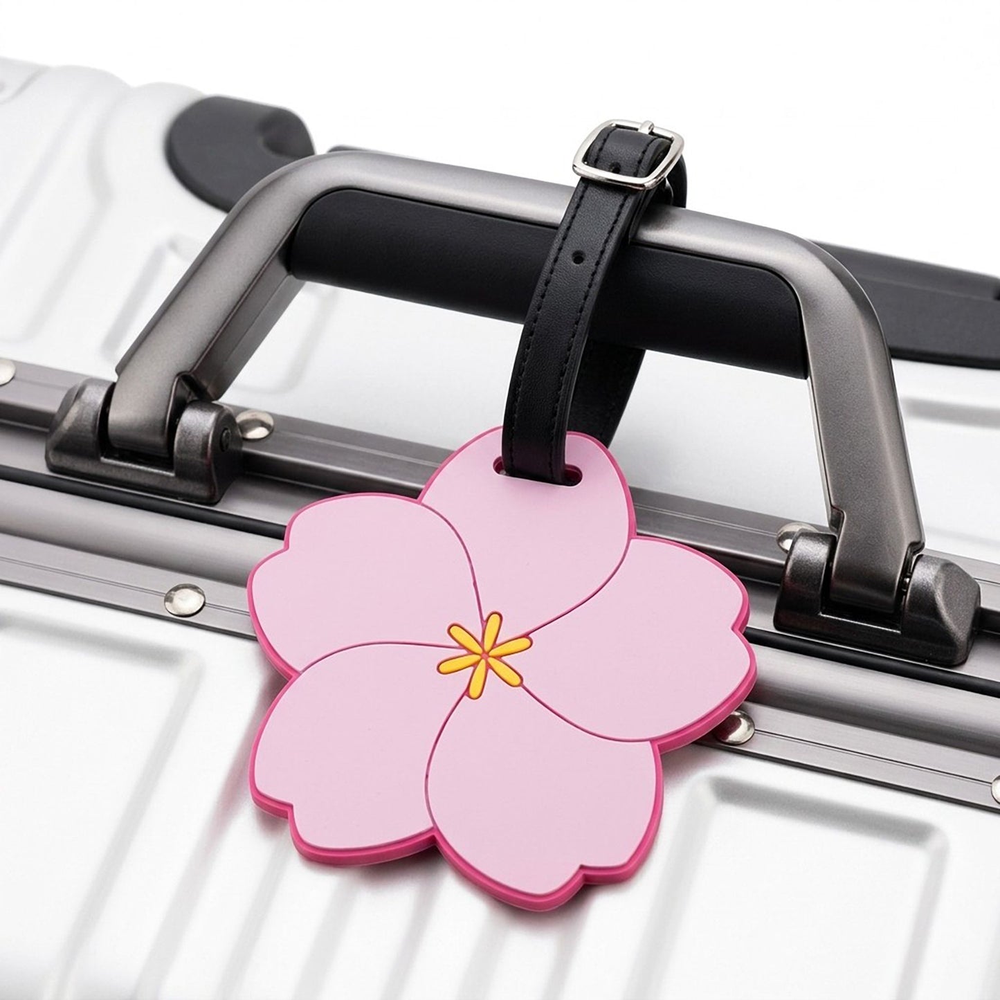 2 Pack Flower Shaped Luggage Tags with Attachment Straps
