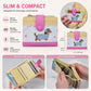 Compact Dachshund Print Bifold Wallet with Zipper Coin Pocket, Card Slots, Snap Closure and Bone Charm