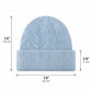 Fuzzy Knit Beanie Hat with Ribbed Cuff