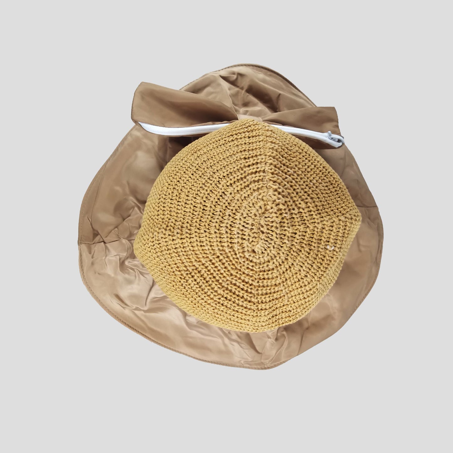Women's Foldable Packable Sun Hats with Bow Bag