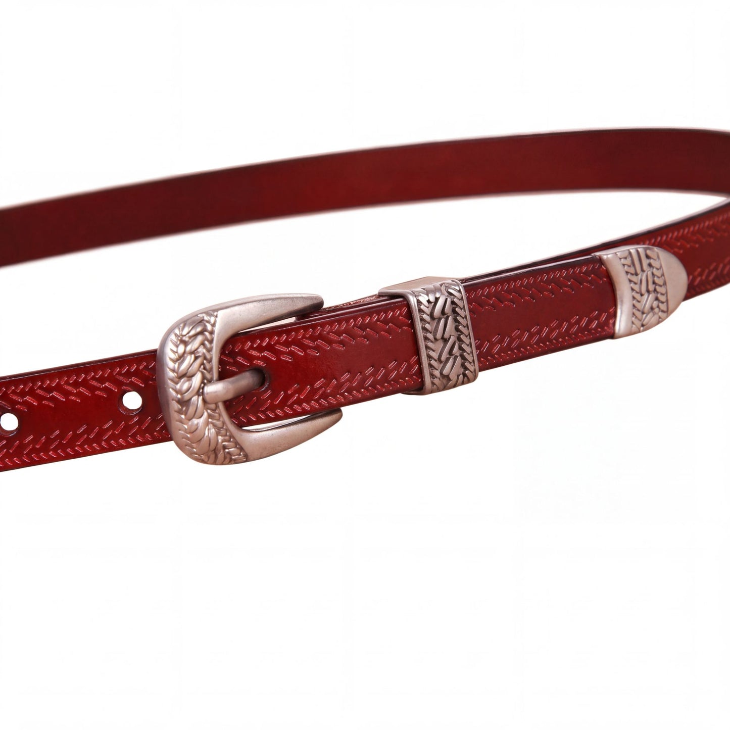 Waist Belt with Gold Tone Decorative Clasp for Dresses 37.8 in