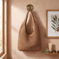 Woven Crochet Hobo Bag with Integrated Strap Slouchy Shoulder Handbag Lightweight Large Capacity Tote