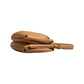 Gathered Leather Shoulder Pouch with Adjustable Strap Soft Pleated Silhouette and Minimalist Design