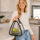 Clear Triangular Lunch Bag with Zipper Closure and Top Handle