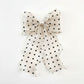 2pcs Polka Dot Chiffon Bow Hair Clip with Flowing Ribbon Tails and Lightweight Sheer Fabric