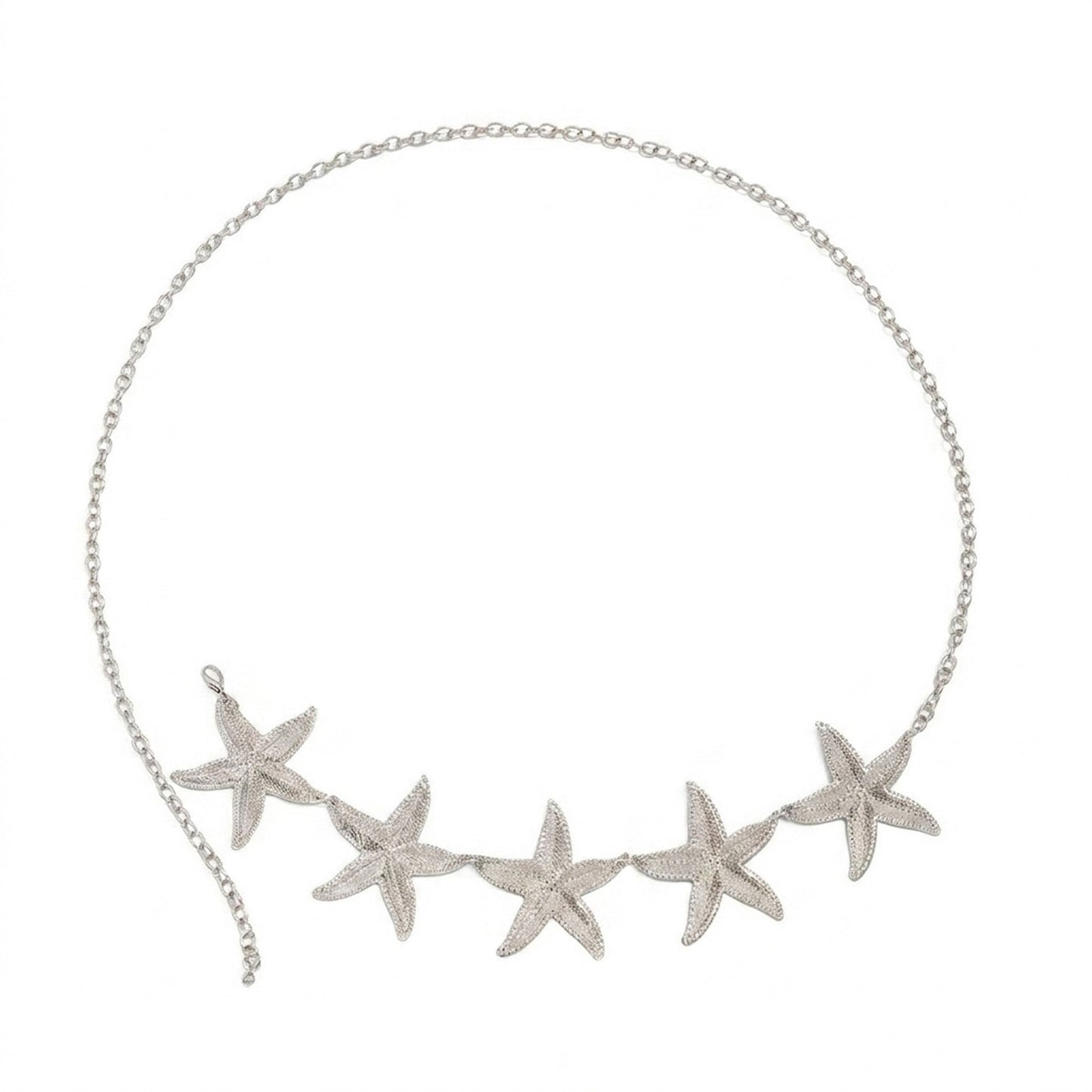 Starfish Metal Waist Chain Adjustable Beach Body Belt Ocean Inspired Waist Jewelry