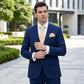 Men's Floral Print Tie Gift Set with Matching Pocket Square Cufflinks and Silver Tie Clip