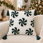 Christmas Peppermint Tufted Tassel Throw Pillow Cover