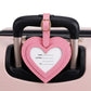 2 Pack Heart Shaped Luggage Tags with Buckle Straps