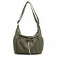 Crossbody Hobo Shoulder Bag with Adjustable Strap Zip Closure and Side Pockets