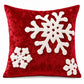 Christmas Tufted Snowflake Throw Pillow Cover 18 x 18 Inch Holiday Decor