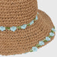 Women's Flower Embellishments Sun Hats Charming Crocheted Straw
