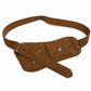 Faux Suede Belt Bag with Wide Adjustable Waist Strap and Flap Pocket