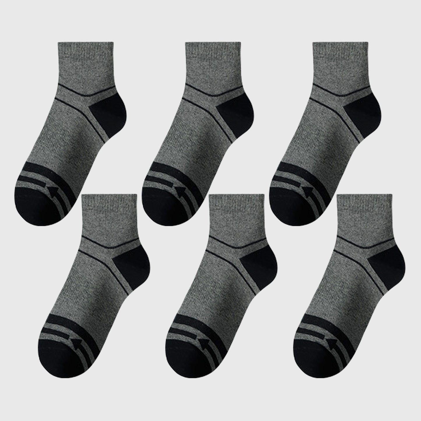 Men's 6pk Striped Ankle Socks