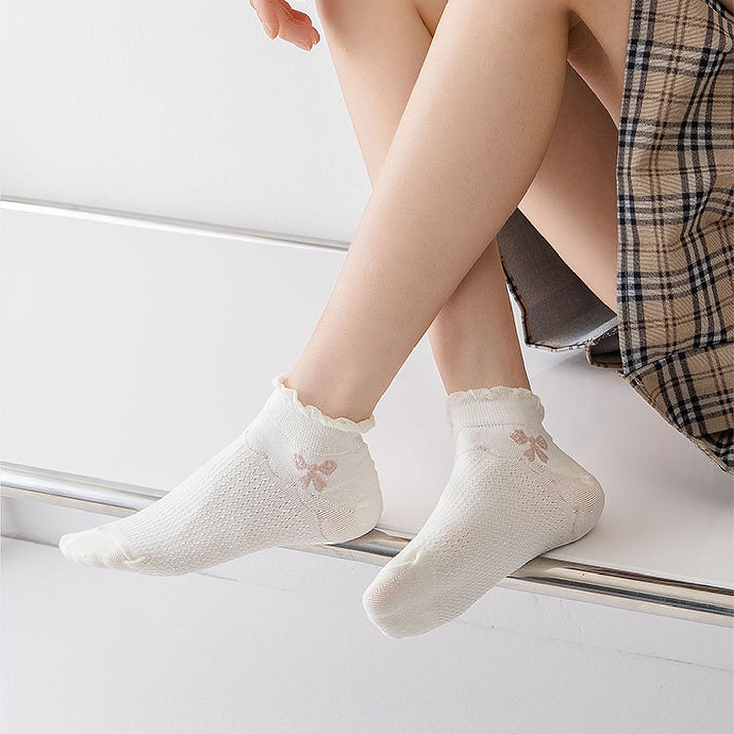 Adorable Summer Ruffle Ankle Socks 5pk