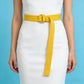 Thin Canvas Belt - Minimalist Loop Buckle Waist Belt for Dresses, Jeans & Casual Styling