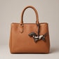 Dachshund Wiener Dog Bag Charm with Faux Leather Loop Strap