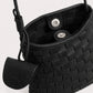 Woven Mini Crossbody Phone Bag with Long Strap and Small Pouch