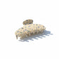 2pcs Floral Print Hair Claw Clip with Rhinestone Accents and Glossy Finish