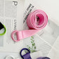 Thin Canvas Belt - Minimalist Loop Buckle Waist Belt for Dresses, Jeans & Casual Styling