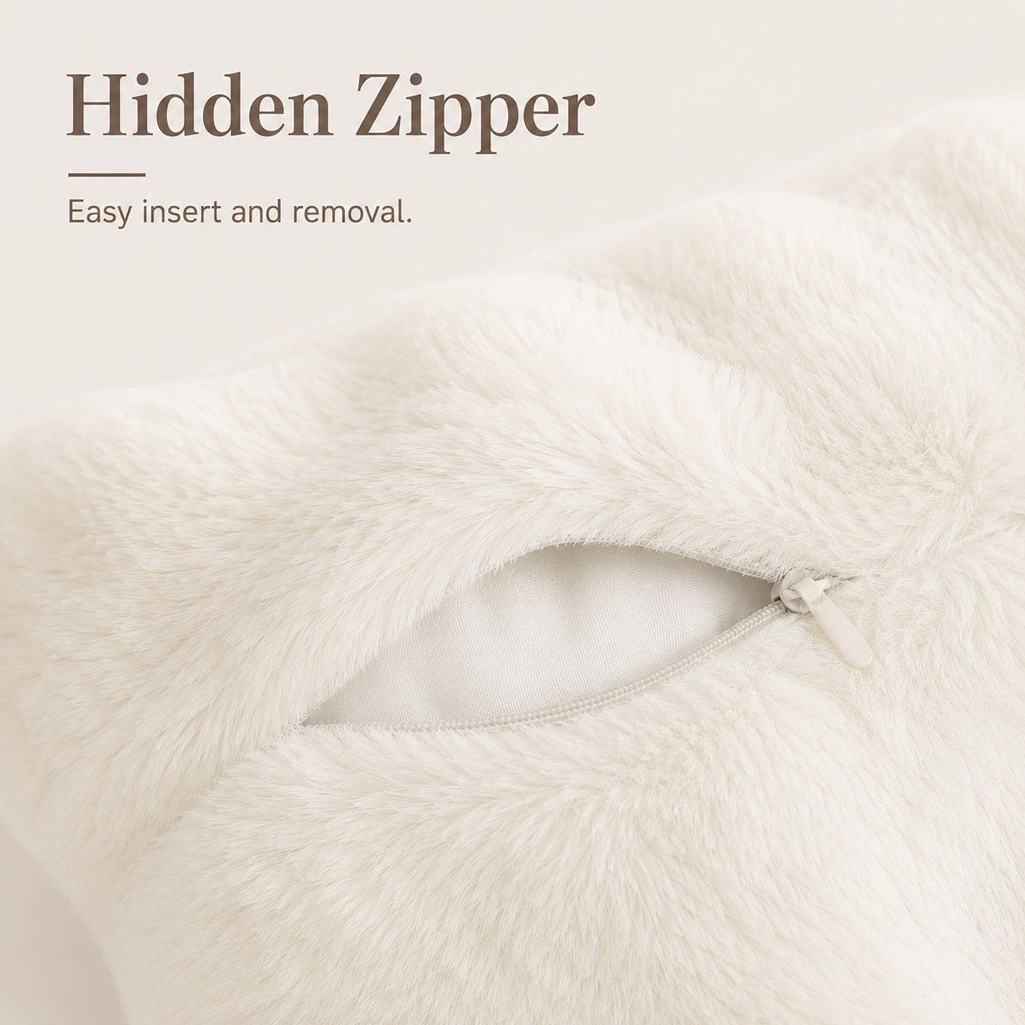 Plush Shaggy Decorative Throw Pillow Cover Soft Accent Cushion Cover for Sofa Bed