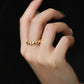 Women's Dainty Stackable Heart-Shaped Statement Ring for Daily & Romantic Styling
