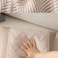 Decorative Throw Pillow Cover 17.7*17.7in Soft Cotton Fabric, Modern Chevron Pattern