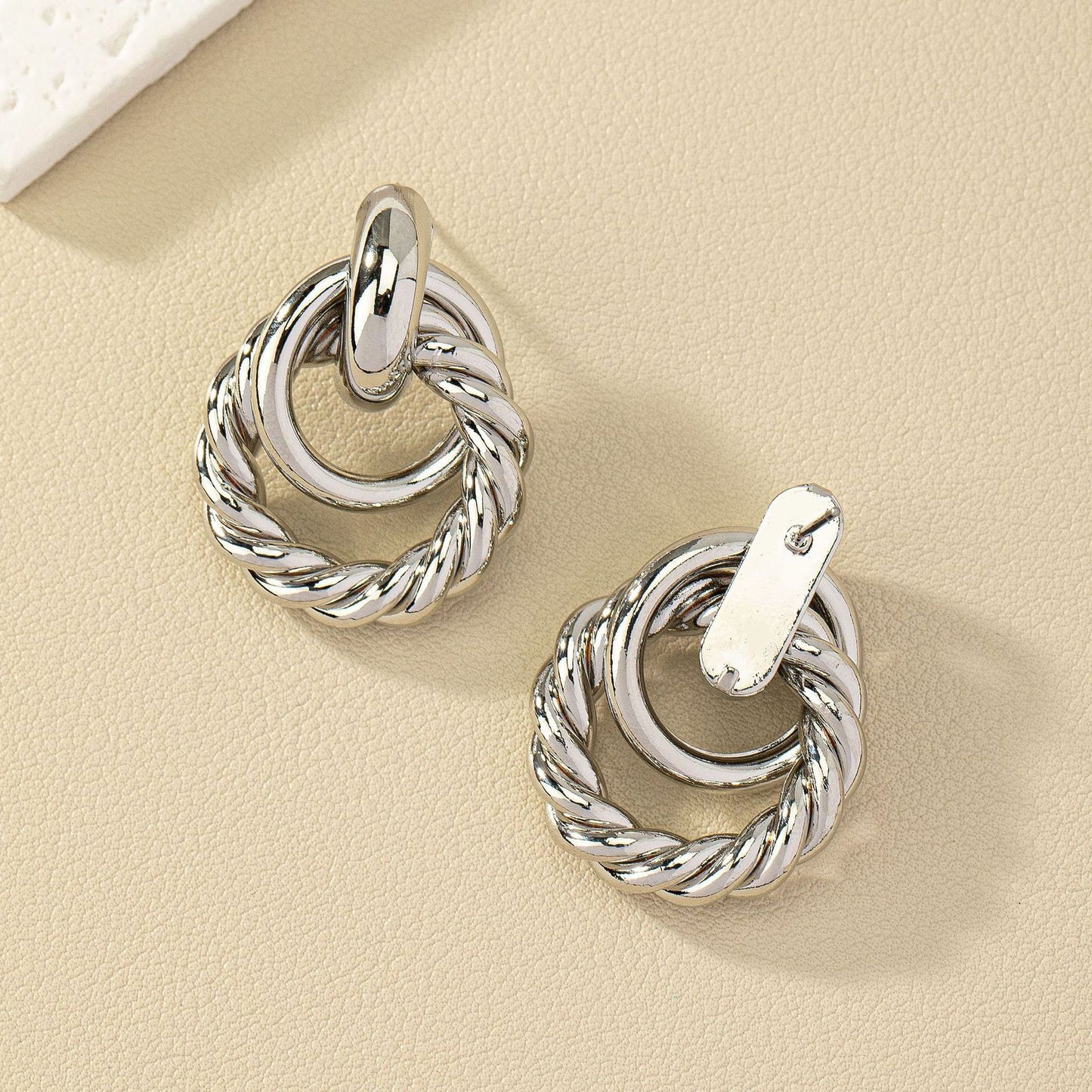 Women's Double - Hoop Intertwined Earrings