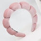 Padded Velvet Headband with Rounded Bubble Design and Soft Cushioned Texture