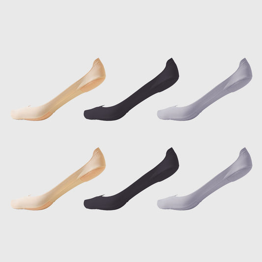 Non-slip No Show Socks Soft Solid Bottom for Casual 6Pk