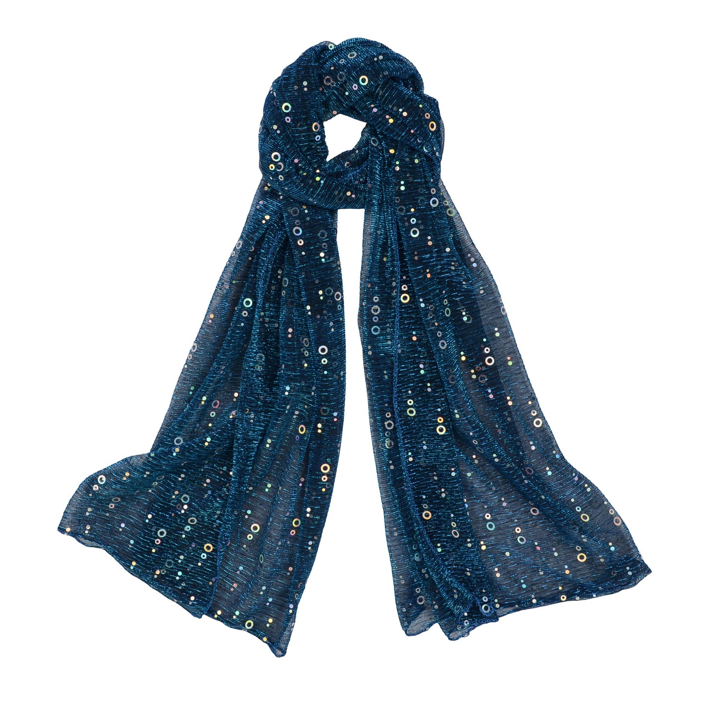 Sheer Sequin Oblong Scarf Lightweight Sparkle Mesh Shawl Wrap