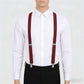 Men's Elastic Suspenders 47 inches - Adjustable 4-Clips Formal & Casual Suspenders for Trousers