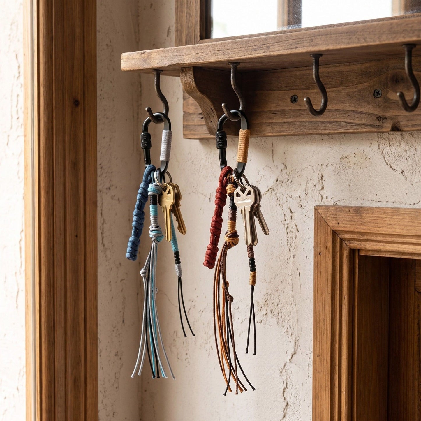 Carabiner Cord Tassel Backpack Charm Keychain