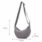 Nylon Crescent Crossbody Bag with Adjustable Strap Lightweight Casual Shoulder Bag