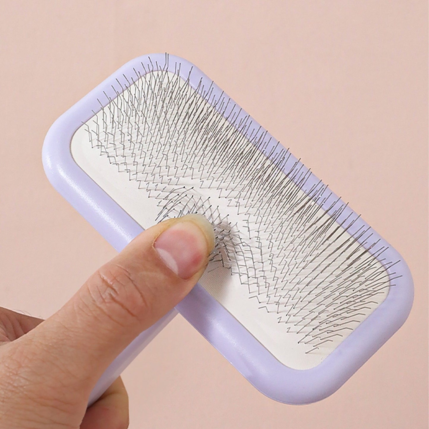 Pet Slicker Brush for Dogs and Cats with Comfortable Handle and Metal Bristles Grooming Tool