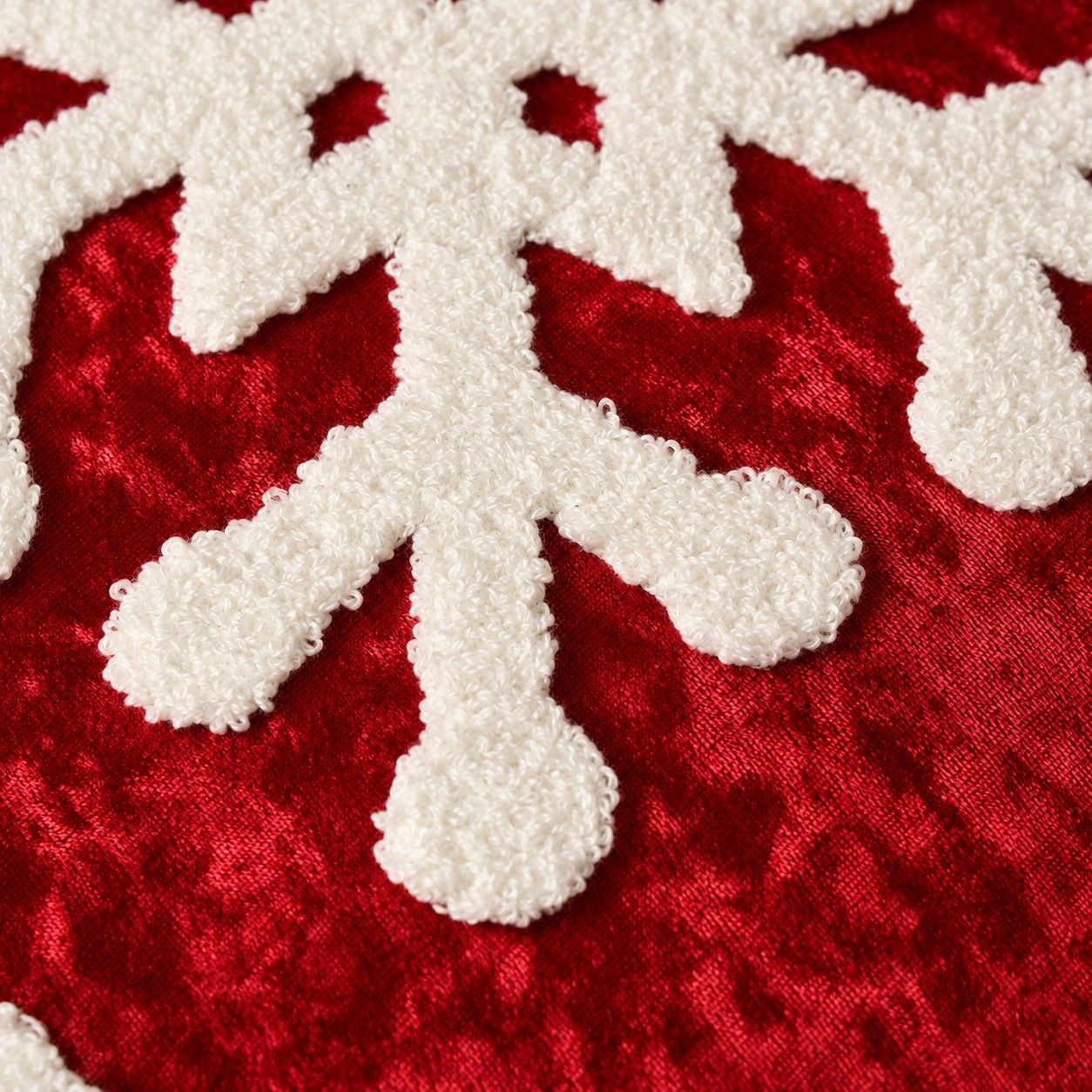 Christmas Tufted Snowflake Throw Pillow Cover 18 x 18 Inch Holiday Decor
