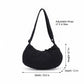 Lightweight Nylon Crescent Crossbody Bag Adjustable Strap Casual Everyday Shoulder Bag